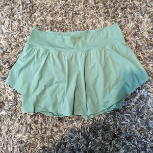 Green workout skort